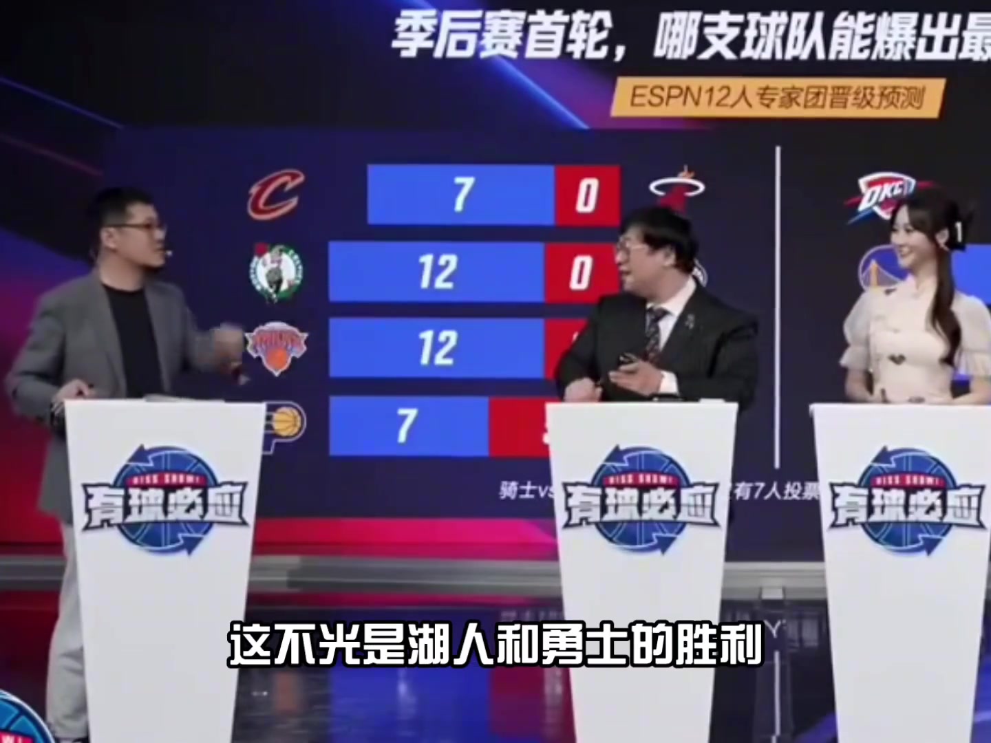 楊毅：湖人和勇士贏球，是NBA和轉播平臺的需要！