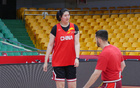 中國女籃備戰(zhàn)，張子宇投籃精準穩(wěn)定。