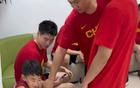 周琦子探班男籃，與趙睿胡明軒暢聊